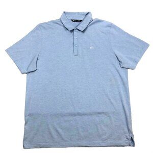 Travis Mathew Light Blue Polo 2XL Pima Performance Golf Stretch Preppy Mens